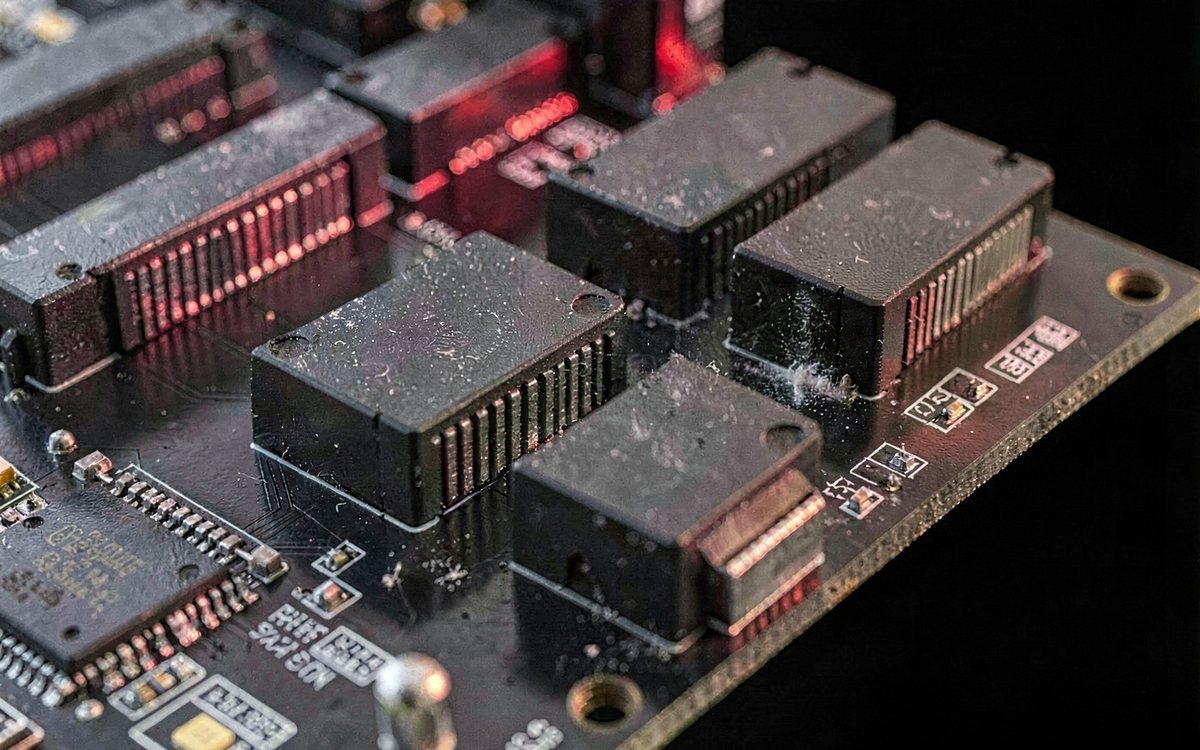 Speichermodule auf einer Serverplatine